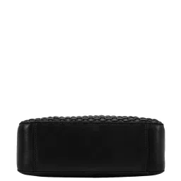 Eske Paloma Black Textured Medium Satchel Handbag image 5