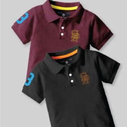 Codez Boys Maroon & Black Solid Polo T-shirt-picture-27