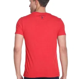 U.S. Polo Assn. Red Cotton Regular Fit Printed T-Shirt image 2