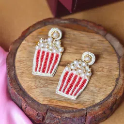 WEAVING HOMES Classic Handmade Beaded Drop Earrings-picture-10