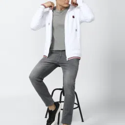 Van Heusen Sport White Regular Fit Hooded SweatShirt image 5