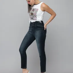 showoffff SHOWOFF High-Rise Blue Clean Look Jeans image 4