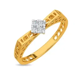 Kisna Diamond & Gold Jewellery Venessa 18k (750) Diamond & Gold Ring For Women-picture-12
