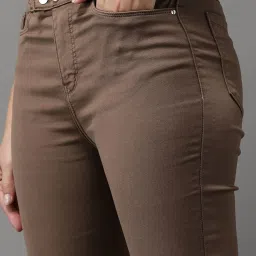 showoffff SHOWOFF High-Rise Brown Clean Look Jeans image 5