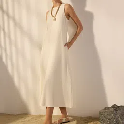 Trendyol Women Boat Neck Sleeveless A-Line Midi Dress-picture-31