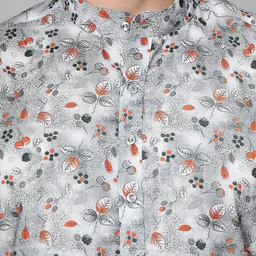 GLOBALRANG Floral Printed Pure Cotton Kurta With Pyjama image 3