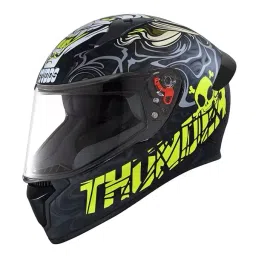 Studds N5 Matt Black Medium (570 mm) Full Face Helmet, Thunder D9 Decor-picture-11