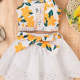 LULU & SKY Girls Printed Top with Skirt-picture-4