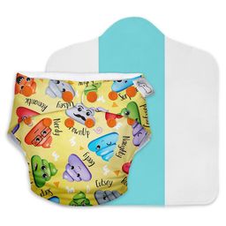 SuperBottoms Reusable and Washable Cloth Diapers Free Size UNO Text Print - Yellow-picture-37