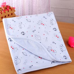 Simply Terry Knit Towel with Space Theme Print L 85 x B 85 cm - Light Blue-picture-0