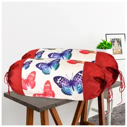 Kuber Industries Set of 6 Bolster/Side Pillow Cover | 16"x32" Cylindrical Masland/Masand Long Pillow Cover For Diwan Pillows | Butterfly-Cream image 2