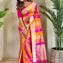 Mameraa Woven Design Zari Art Silk Handloom Saree-picture-24