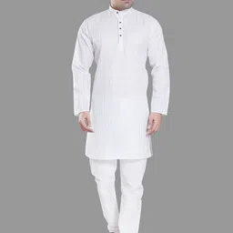 DIVISIVE Men Striped Regular Kurta with Pyjamas-image-61