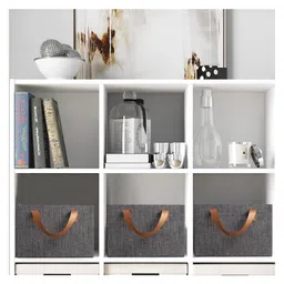 JD FRESH 4 Piece of Woven Fabric Wardrobe Organizer for Clothes - Grey image 5