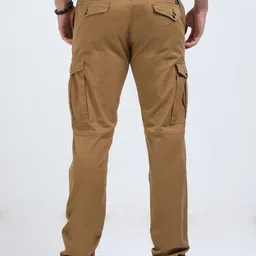 RIGS AND RAGS Men Relaxed Fit Easy Wash Cargos Trousers image 2