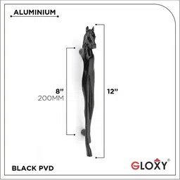 GLOXY Black Finish Horse Shape Door Handle image 3