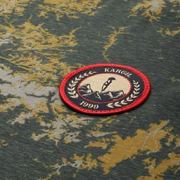 WROGN X Indian Infantry by A47 Printed Drop-Shoulder Pure Cotton Applique Detail T-shirt image 2