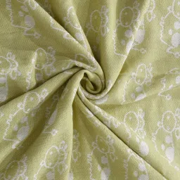 Klotthe Woven Yellow 350 TC Cotton Double Bed Cover With 2 Pillow Covers image 4