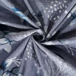 Klotthe Printed Grey 300 TC Cotton Blend Double Bed Sheet with 2 Pillow Covers image 4