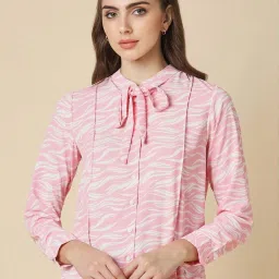 Allen Solly Pink Printed Formal Shirt image 1