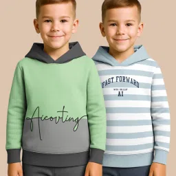 Hellcat Green and Blue Regular Fit Printed Sweatshirt - Pack of 2 image 1