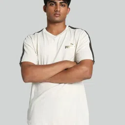 Puma White Cotton Regular Fit Sports T-Shirt image 1