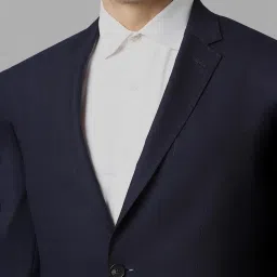 Luxure By Louis Philippe Navy Slim Fit Two Piece Suit image 4