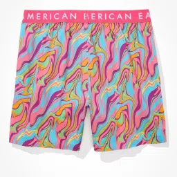 American Eagle Pink Regular Fit Printed Boxers image 4