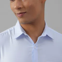 Allen Solly Blue Cotton Slim Fit Shirt image 4