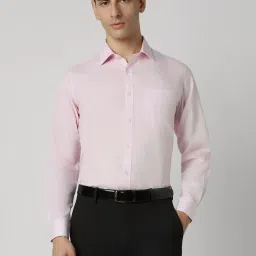 Van Heusen Pink Cotton Regular Fit Shirt image 1