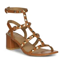 Saint G Women Open Toe Tan Heels image 1