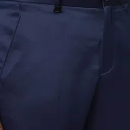 V Dot Shine Navy Skinny Fit Trousers image 4