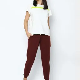 Allen Solly Maroon Cotton Joggers image 4