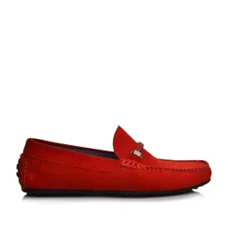 Language Shoes Men's Alfred Driver Red Loafers image 1