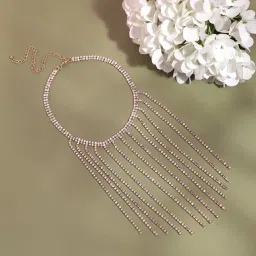 Sohi Gold Designer Statement Long Necklace image 1