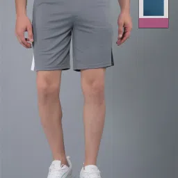 Force NXT Grey & Green Regular Fit Sports Shorts- Pack Of 2 image 1