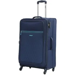 Citizen Striped Explorer Blue Striped Soft Large Trolley Bag - 78 Cms image 1