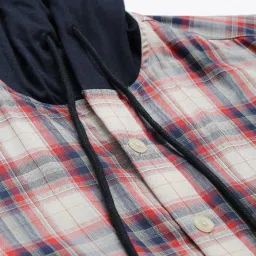 Don Vino Multicolor Regular Fit Check Cotton Hooded Shirt image 4