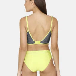 Zelocity by Zivame Yellow Printed Bikini Set image 2