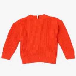 TOMMY HILFIGER Boys Orange Regular Fit Sweater image 2