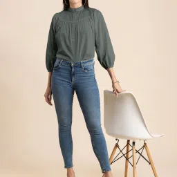 Moomaya Grey Cotton Regular Fit Shirt image 4