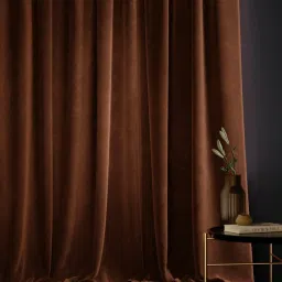 Stoa Paris Date Night Caramel Caress Velvet Door Curtain (7 ft) image 1