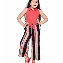 Lilpicks Kids Orange & White Regular Fit Jumpsuit-picture-43