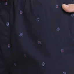 Van Heusen Sport Regular Fit Varsity Inspired Drawstring Waist Allover Print Pyjamas - Navy AOP01 image 4