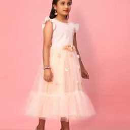 Aarika Kids Peach Applique Gown image 4