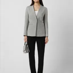 Van Heusen Grey Chequered Blazer image 4