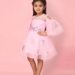 Aarika Kids Pink Embellished Frock image 4