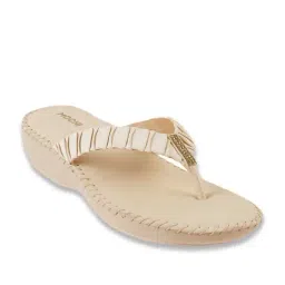 Mochi Women's Beige Thong Sandals-image-47