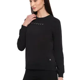 Enamor Jet Black Full Sleeves Sweatshirt image 3