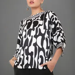 Tamiska By Narendra Kumar Abstract Printed Top-image-74
